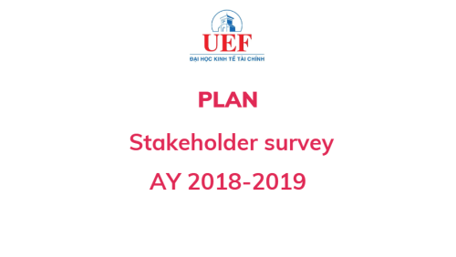 Survey plan for stakeholders, AY 2018-2019