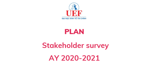 Survey plan for stakeholders, AY 2020-2021